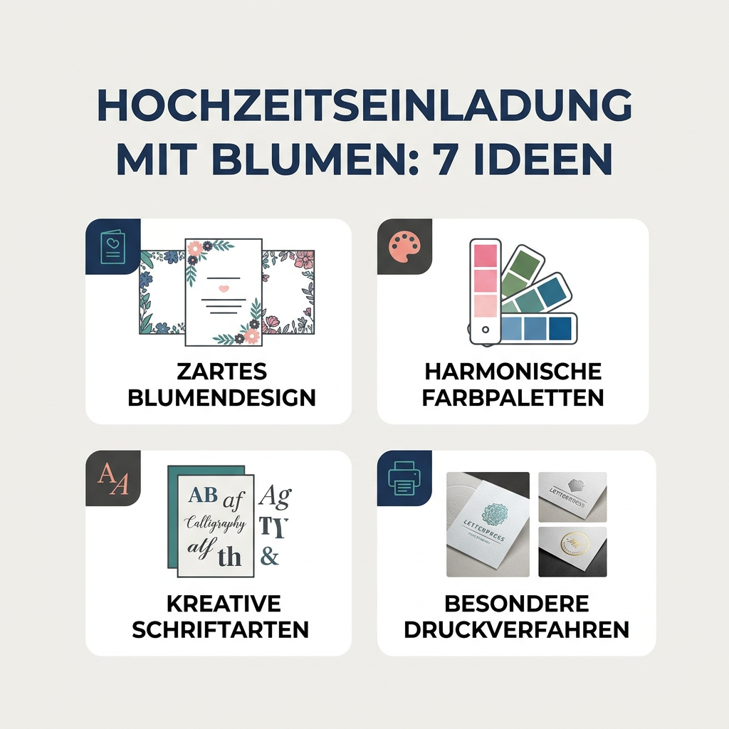 Hochzeitseinladungen mit Blumen: 7 Ideen für das perfekte Design