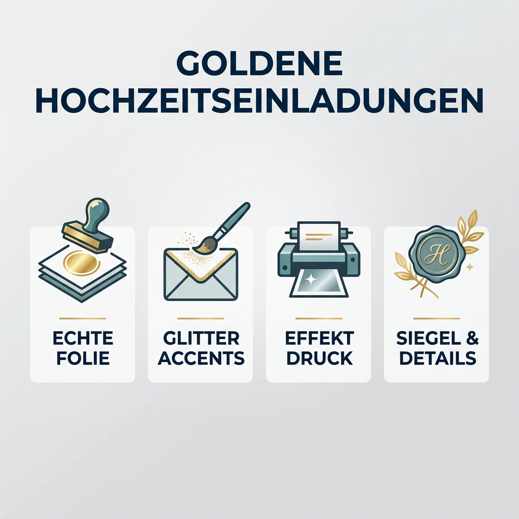 Goldene Hochzeitseinladungen: Der geheime Trick für echtes Design-Finish