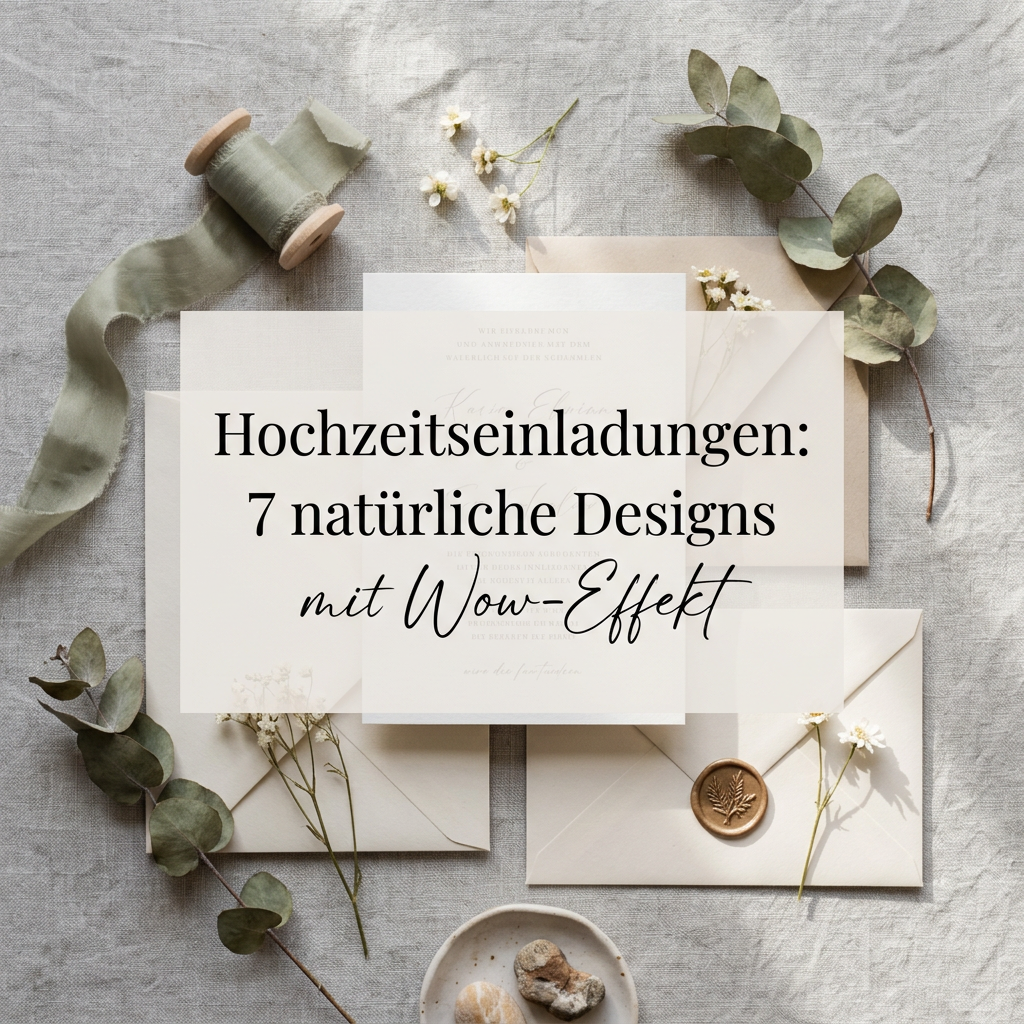 Hochzeitseinladungen: 7 natürliche Designs mit Wow-Effekt