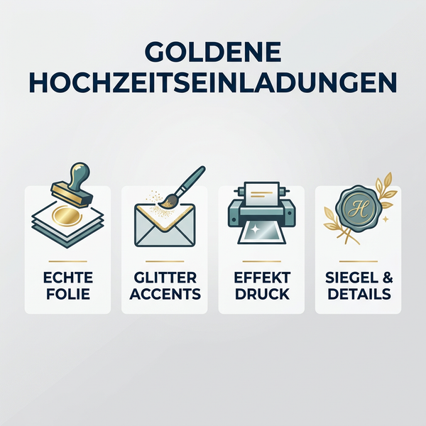 Goldene Hochzeitseinladungen: Der geheime Trick für echtes Design-Finish