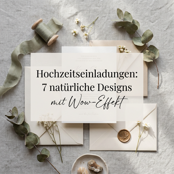 Hochzeitseinladungen: 7 natürliche Designs mit Wow-Effekt