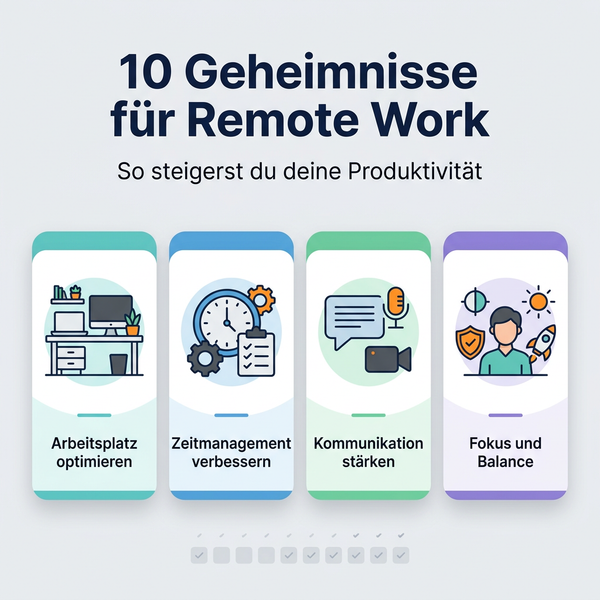 10 Geheimnisse für Remote Work: So steigerst du deine Produktivität